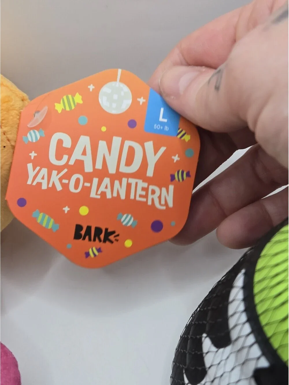 BARK BarkBox Super Chewer Halloween Dog Toy Lot L Candy Yak-O-Lantern Bat Bride